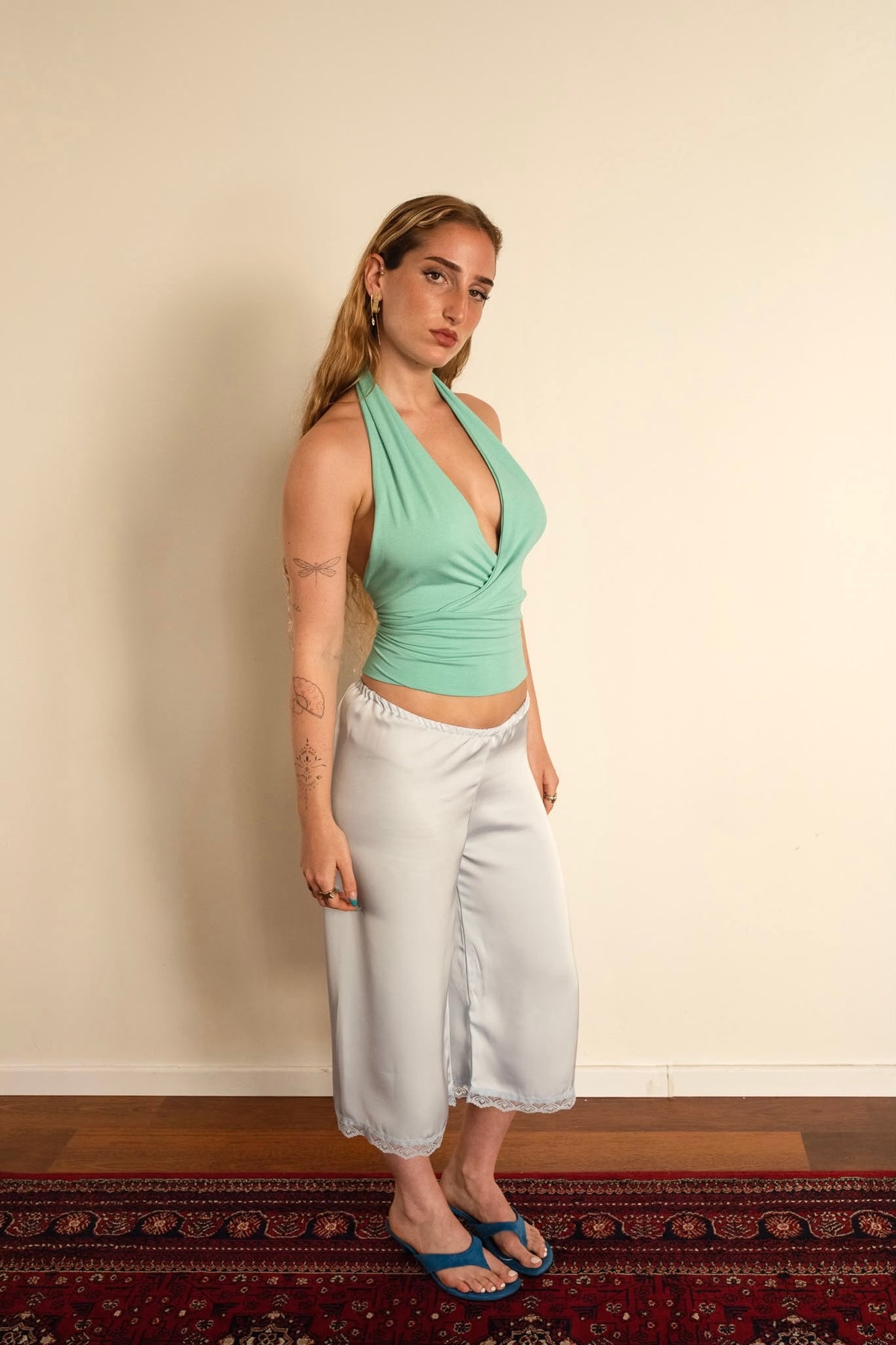 Satin pants